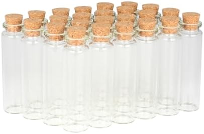 Magic Season Glass Potion Bottles With Cork - 9 Piece Set, 260ml Each, For DIY Crafts, Decor, Bath Salts & Storage