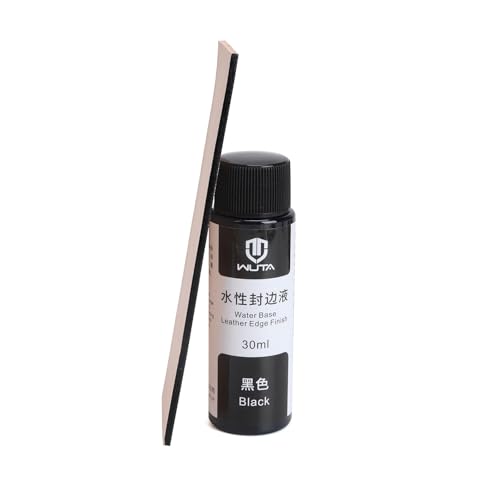 WUTA 30ml Professional Leather Edge Paint Liquid Dye Edge Dressing Color Coats Leather Finish Supplies (Black;30ml)