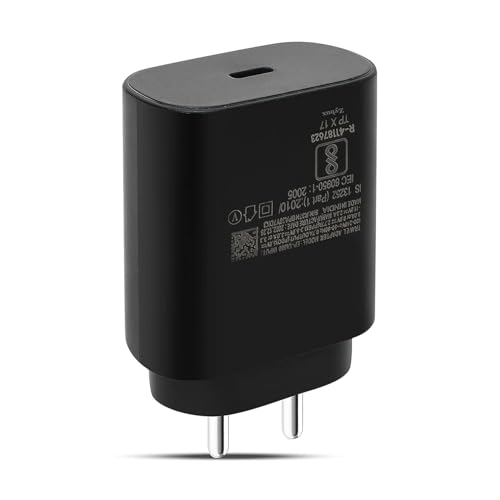 Image of Original 25W USB-C Wall Charger - Compatible with Samsung Galaxy A05, Z Fold4, S21 FE, Tab A9+ |Power Adapter Only | Cable Not Included | (Black)