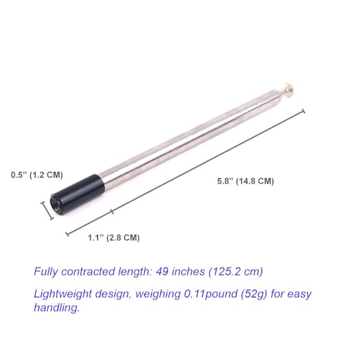 Antena telescópica de acero inoxidable resistente GRA-HF750T ajustable multibanda 4