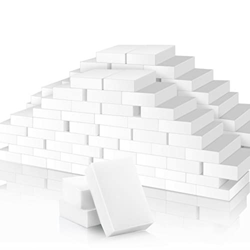 Glocalcul Magic Sponge Eraser, 100 Pack Melamine Cleaning Sponges, Household Foam Pads In Bulk, Multi-Functional Sponges Sheets For Dish, Furniture, Bathtub, Kitchen, Bathroom, Floor #TOP2