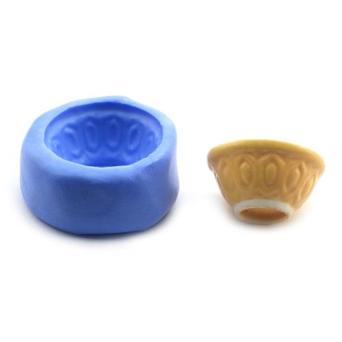 MyTinyWorld Dolls House Miniature Reusable Old Style Mixing Bowl Silicone Mould