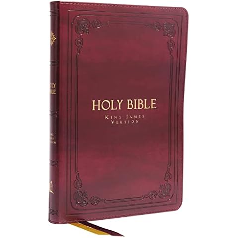 KJV Holy Bible: Large Print Thinline, Vintage Series, Burgundy Leathersoft, Red Letter, Comfort Print: King James Version Cover