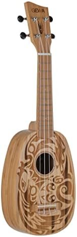 GEWA Soprano Ukulele Manoa Pineapple - Bambú macizo - Motivo láse...