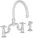 Kitchen Bridge Faucet with Side Spray - 9460 - WHITE - Chesterfield
