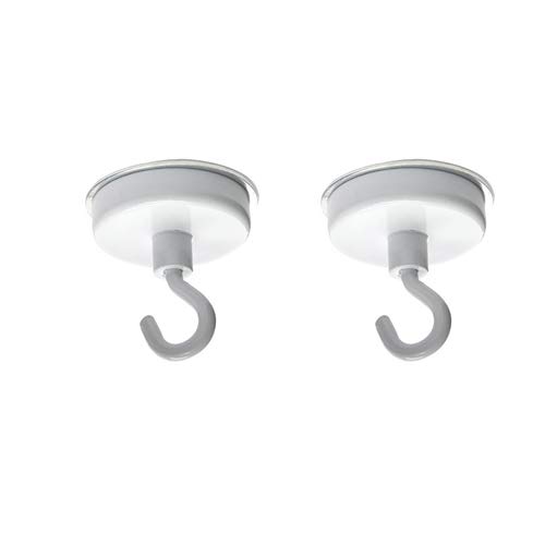 2 x Superpower Magnetic Ceiling Hangers, Hook, Diameter (47mm) Hold Up to 15kg , Direct Bazaar