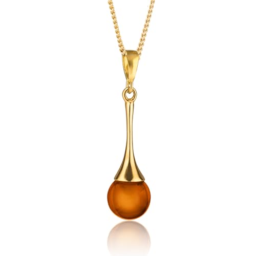 Amber by Mazukna Natural Cognac Baltic Amber Pendant for Women