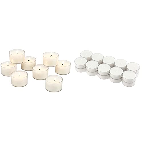 Stonebriar Unscented Palm Wax Tea Light Candle Set #TOP20