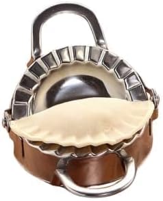 Stainless Steel Momos Maker Dumpling Press Cutter, Samosa Mould Maker, Pastry Tool for Dough Wrapping and Kitchen Dumpling Making (Pack of 1)
