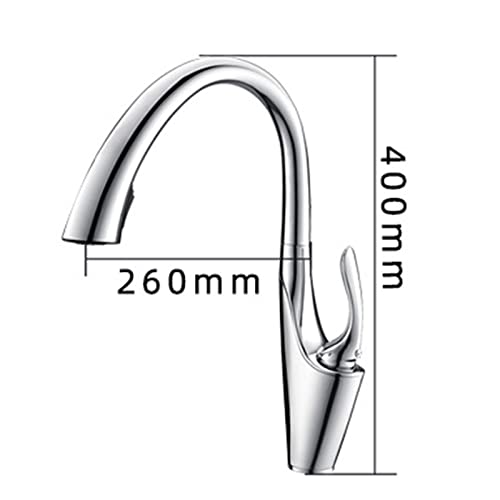 Robinets de cuisine extractibles laiton pour laver les grands plats facilement - 5