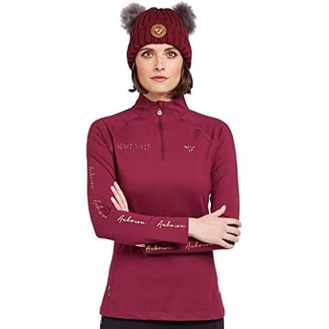 Aubrion Shires Team - Capa base de manga larga para mujer, color morera Cover