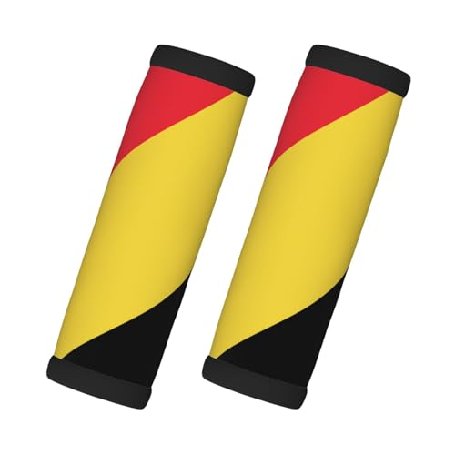 2 Pcs Luggage Handle Wraps, Flag of Belgium Print Grip Handle Cover/Travel Bag Identifier for Suitcase Accessories