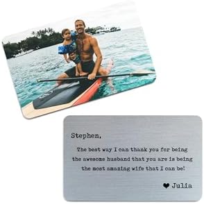 Personalized Wallet Card with Picture: Engraved Metal Insert for ...