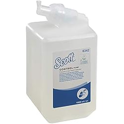 Jabon Scott Para Dispensador Scott 6342 Control Espuma Limpiadora de Manos Para Uso Frecuente, 1 L, Transparente