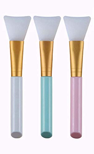 Preisvergleich Produktbild Gesichtsmaskenpinsel, Silikonpinsel zum Auftragen von Gesichtsmasken, Augenmasken, Serum oder Heimwerkerbedarf (mehrfarbig)