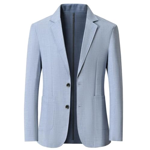 Men's Four-Season Light Long-Sleeved Jacket Single-Breasted Daily Business Casual Blazer