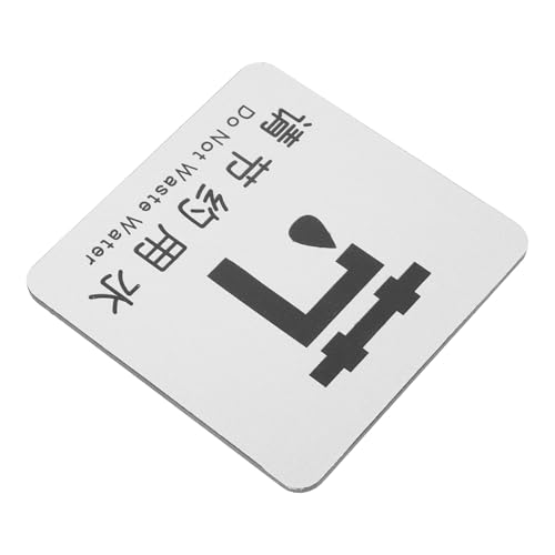 TOYANDONA Señal de Precaución para Pared Resistente Mensaje de Ahorro de Agua para Hogares, Oficinas y Escuelas, Decoración Funcional para Conservación Hídrica