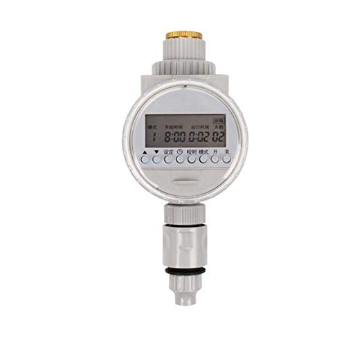 HJKH Outdoor Water Timer Water Timer Solar Power Automatic LCD Digital Water Saving Irrigation Controller Irrigation Timer Equipment (Color : Gray, Size : One size)