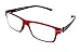 Produktbild Edison & King Lesebrille mit Flexbügeln Stärken - Nerdbrille - transparent  zweifarbig - Etui inklusive (Rot-Schwarz, 2,00 dpt)