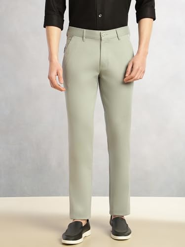 Image of Thomas Scott Men's Cricket Club Collection Straight Fit Chinos | Mid-Rise | Solid | Woven | Casual Trouser