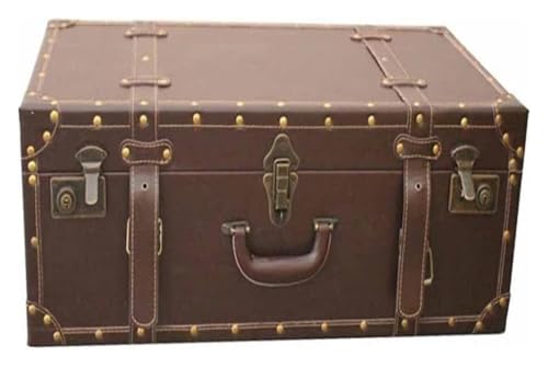 Valise vintage boite de rangement pour bagages retro marron