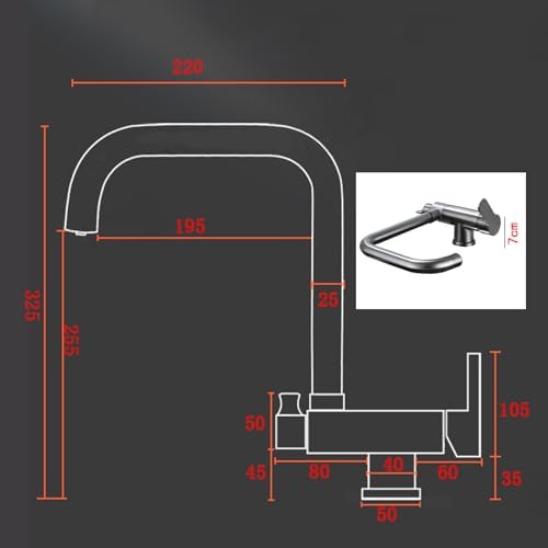 3-Wege-Küchenarmatur, herunterziehbarer Küchenmischer unter dem Fenster, drehbarer Wasserhahn, gefiltertes Trinkwasser, Küchenarmatur, 3-Wege-Mischer für Spüle, Chrom