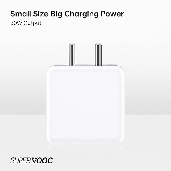 Image of Original 80W SuperVOOC Adapter for Reno 10 10 Pro A76 A77s A78 5G A57 A58 A77 A17 F17 Pro F21 Pro 5G F19 Pro F21s Pro 5G Reno 8 5G Original Adaptor (DEC130)