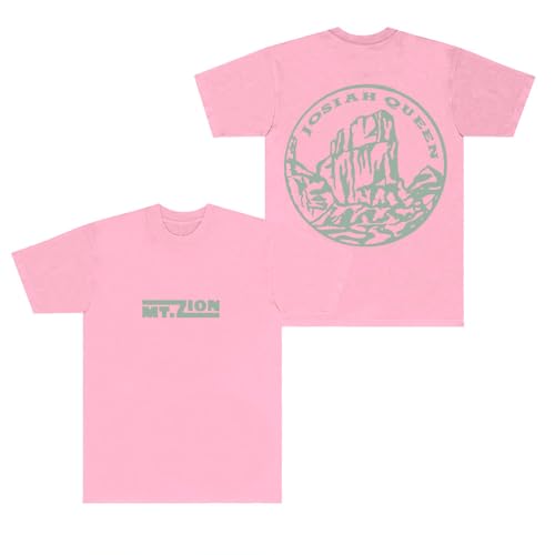 Josiah Queen Mt Zion T-Shirts New Logo Tee Cosplay Women Men Fashion Crewneck Short Sleeve (Pink,Large)