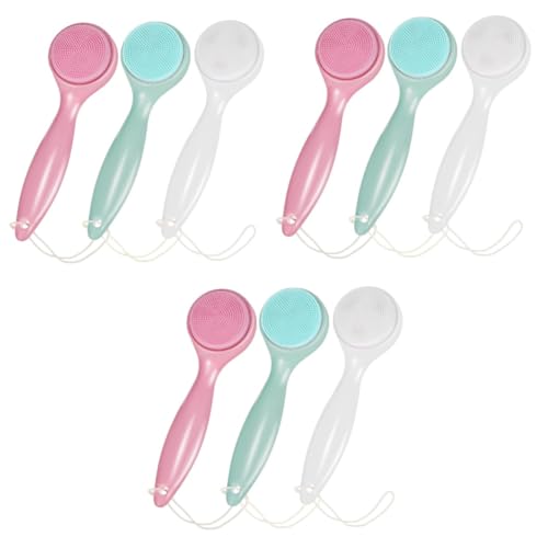Brosse de nettoyage manuelle silicone pour visage sensible pour éviter les rougeurs