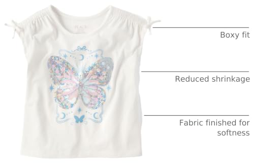 Image of The Children's Place Girls' Short Sleeve Flip Sequin Tops