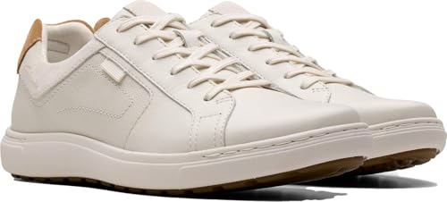 Clarks Clarks - Mens Mapstone Lace Shoes, Color White Leather, Size: 10.5 M US