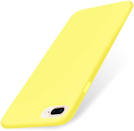 AOWIN iPhone 8 Plus Case,iPhone 7 Plus Case,Soft Silicone Gel Rubber Bumper Case Microfiber Lining Hard Shell Shockproof Full-Body Protective Case Cover for iPhone 7 Plus /8 Plus 5.5" - Yellow