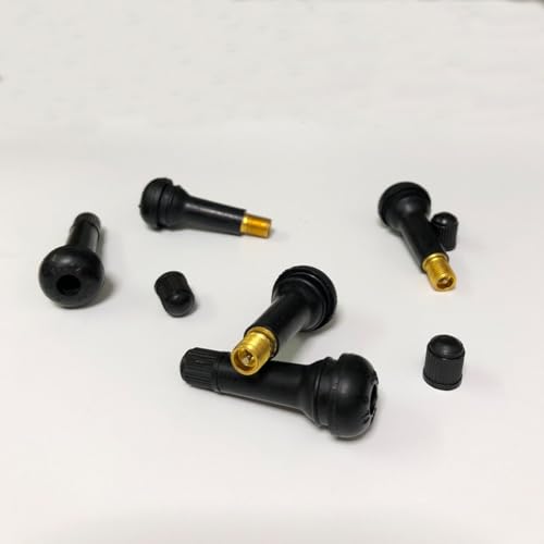 Image of 20Pcs TR414 Tubeless Valve Stems, Black Rubber Snap-in Valves Tubeless Tire Valve Stems Replacement for Tubeless 0.453 inches Rim Holes on Standard Auto Tires