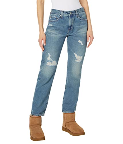 AG Adriano Goldschmied Women's Ex-Boyfriend High Rise Slouchy Slim Jean, 19 Years Reunion Destructed, Numeric_30