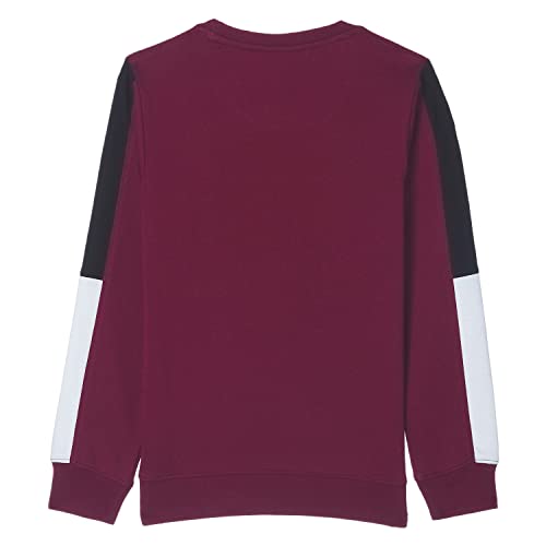Image of Monte Carlo Boys Coton BLND Maroon Print Round Neck Sweatshirt