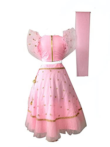 Image of Aglare designer Lehenga choli for kids,small girl,girls,organza Seagreen,Ppink