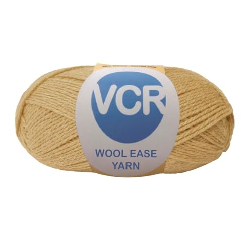 Image of VCR Khaki Wool Ease Yarn, 100 Grams Hank, 260 Meters Length, 100% Wool Ball for Crochet and Knitting, Suitable for Mufflers, Scarves & cowls Pack of 1