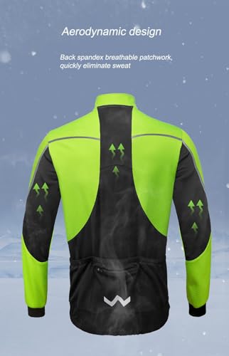 Chaqueta invierno softshell impermeable y transpirable para ciclismo masculino 3