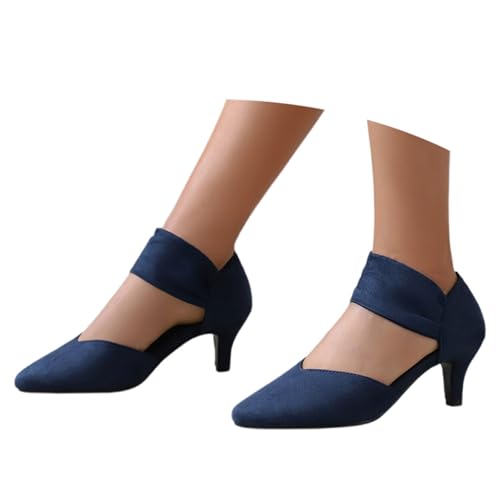Chaussures de danse latine à lanières anti fatigue avec talon bloc et bout pointu