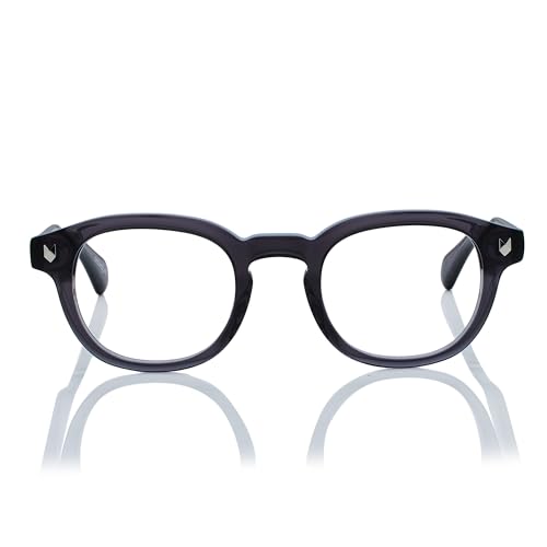 Image of Shisen Fox KITSUNE 2.0 Only Frame With Demo Lens | Oval Classic Eye Frames for Men & Women | Stylish Full Rim Specs Frame for Men | Premium Acetate Spectacles Unisex Fit