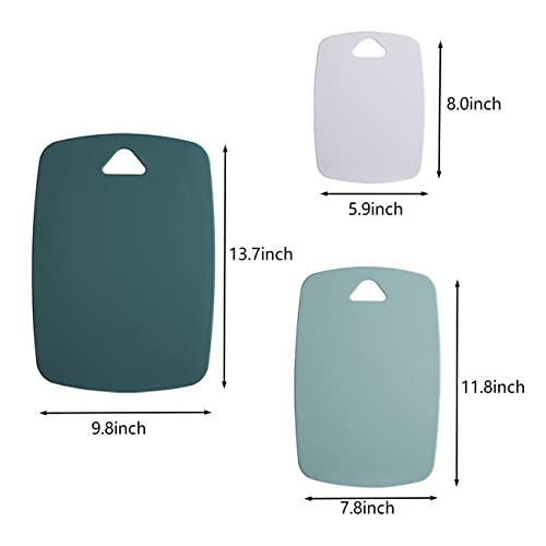 Cutting Boards for Kitchen,Plastic Cutting Board Set of 3, Thick Chopping Boards for Meat Veggies, Fruits - Image 3
