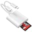 White - 2 in 2 Camera Card Viewer Reader
