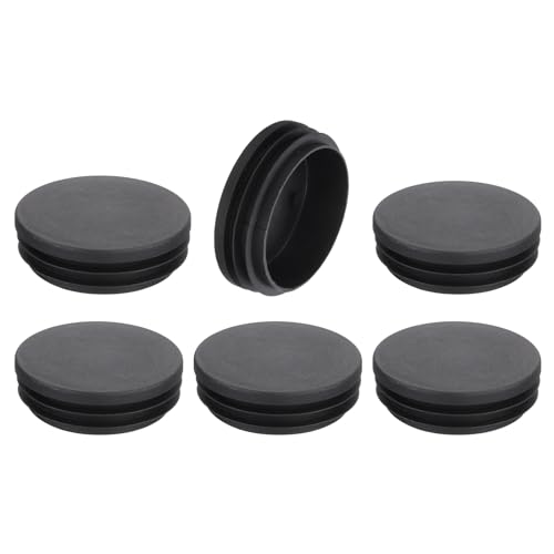 uxcell Round Plastic Plug,76mm(2.99") OD Furniture Leg Pipe Insert 6Pcs