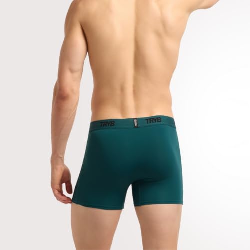 Image of TRYB Sports Underwear for Men | Stretchable Active Square Cut Trunks for Running & Gym Workout | Quick Dry, Breathable, Moisture Wicking & Anti Chafing | Sports Innerwear Boxers