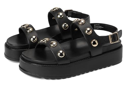 Sandales Bia Steve Madden en cuir noir pour vos soirées d'été