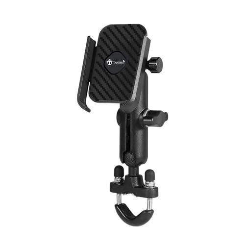 Image of TANTRA S25A Phone Holder - 360 Rotation with U-Bolt Base - Premium Aluminum Alloy - Secure Handlebar Mount for Smartphones