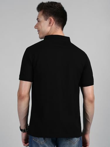 Image of Lux Cozi Men Cotton Regular Fit Polo Neck Half Sleeve Solid Casual T-Shirt with Chest Pocket | Pack of 2 |