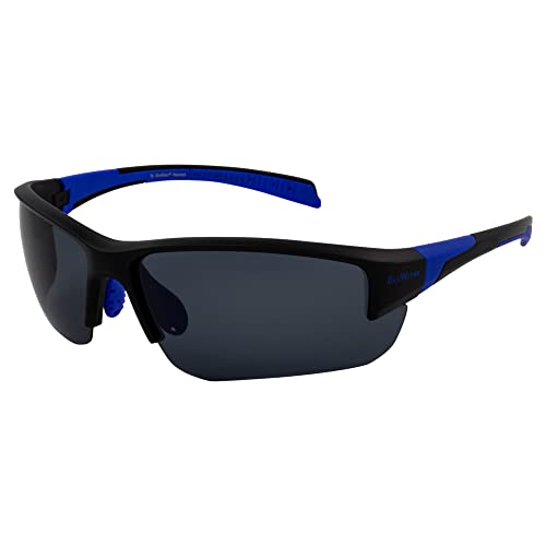 Global Vision BluWater Polarized Samson 3 Boating Watersports & Fishing Sunglasses Black Frame w/Smoke Lens