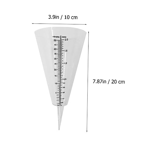 OFFSCH 3St Regen Becher gartenregenmesser regenstandsmesser klarer Stand transparenter Regenmesser Kegel Stehen Outdoor-Statue Messbecher für Regen Rasen liefert Skala Reagenzglas Anlage – Bild 4
