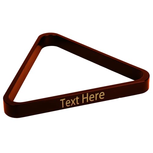 ZZHZBE Personalized Custom Engraved Wooden Billiard Ball Triangle Rack for -1/4 inches Billiard, colos